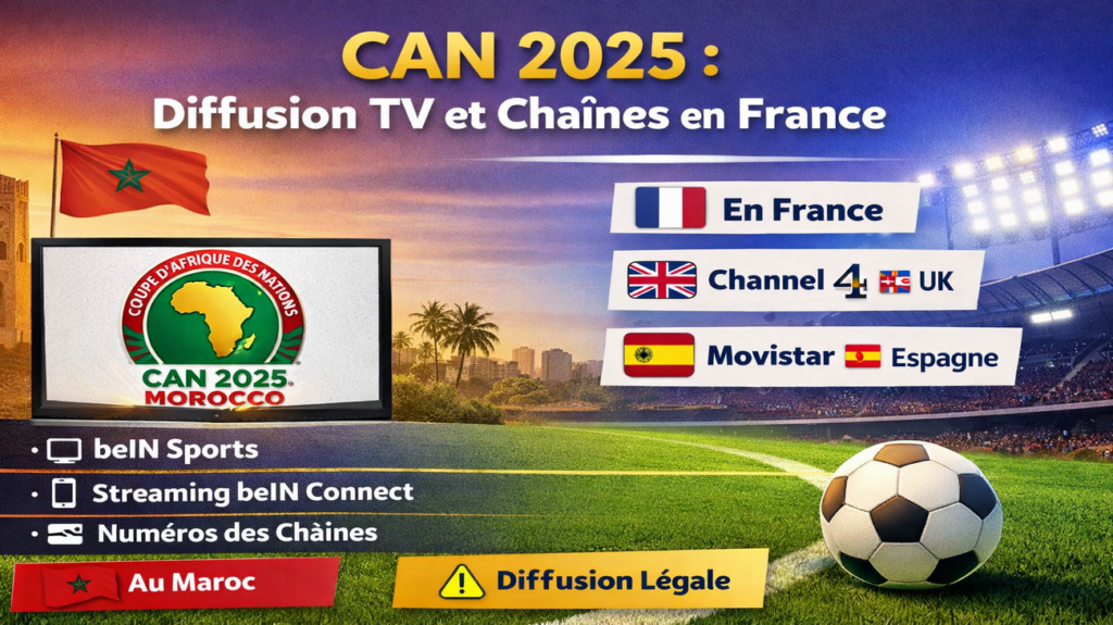 CAN 2025 au Maroc chaînes TV