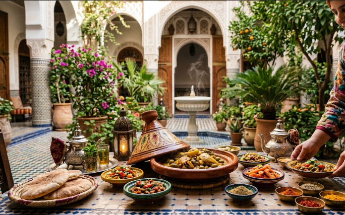  Cuisine marocaine à Fès : secrets de la médina en riad