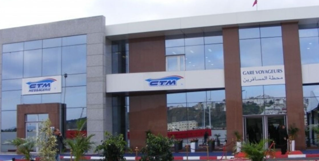 The modern CTM bus station building with glass windows, perfect for booking tickets on the CTM Rabat Tangier route.
