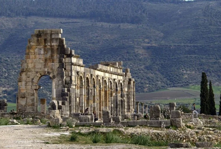 The ancient Roman ruins of Volubilis in Morocco