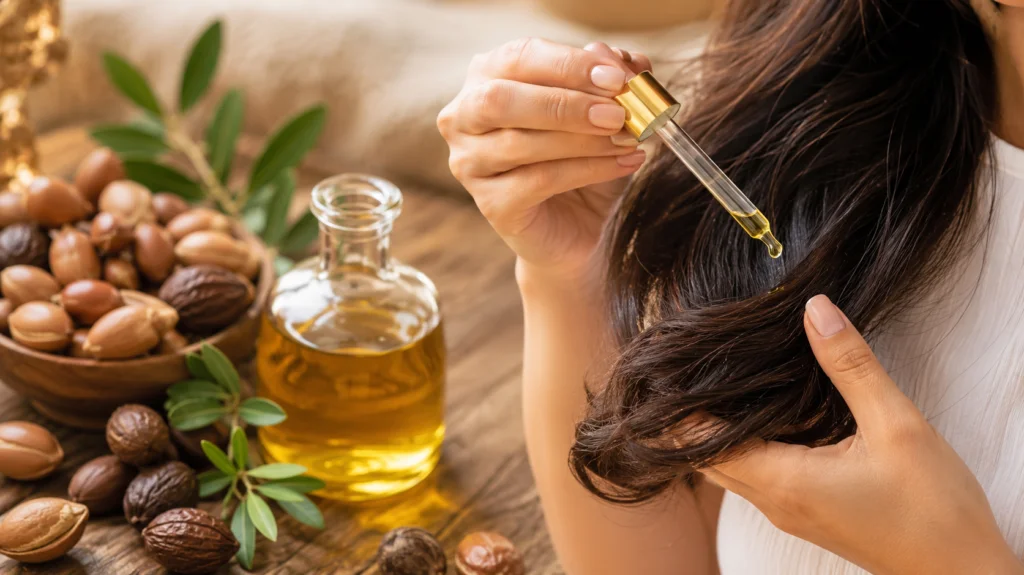 Huile d’argan pour cheveux : bienfaits et utilisations