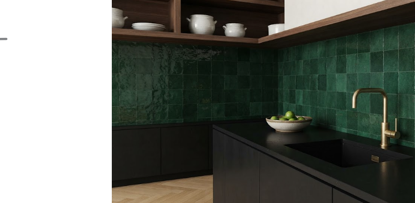 Cuisine avec carrelage Zellige pour un style unique
