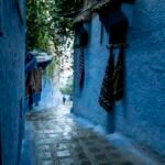 Ruelle bleue de la médina de Chefchaouen, Maroc